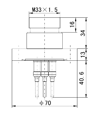航空插头式封接电极组件